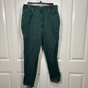 Chic Pants Womens 18 Green High Rise Tapered USA Made Vintage Y2K Classic